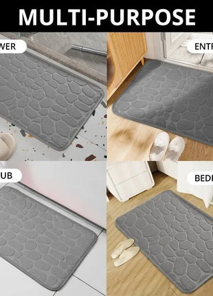 Embossed Pebble Anti-Slip Floor Mat – Bathroom & Living Room