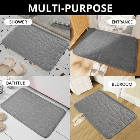 Embossed Pebble Anti-Slip Floor Mat – Bathroom & Living Room