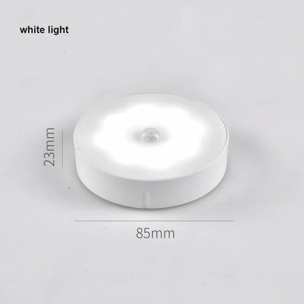 USB Rechargeable PIR Motion Sensor LED Night Light — Soft Glow Bed