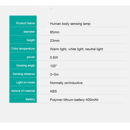 USB Rechargeable PIR Motion Sensor LED Night Light — Soft Glow Bed