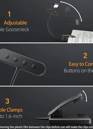 Portable Clip Reading Lam - Brightness adjustment