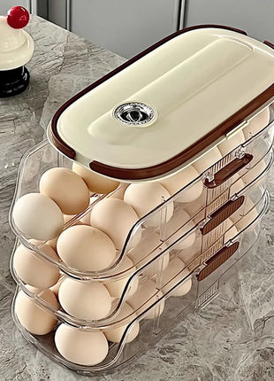 Egg Holder for Refrigerator Automatic Rolling