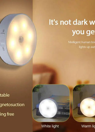 USB Rechargeable PIR Motion Sensor LED Night Light
