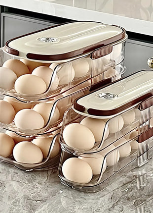 Egg Holder for Refrigerator Automatic Rolling