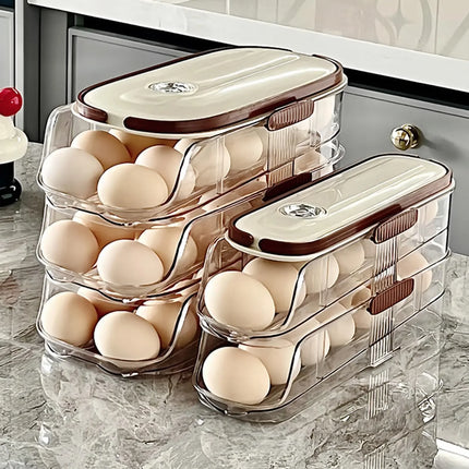 Egg Holder for Refrigerator Automatic Rolling