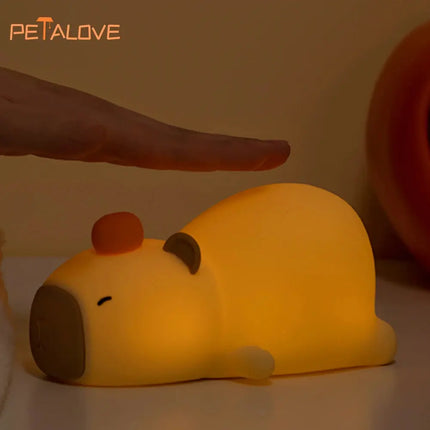 Capybara LED Night Light Alarm Clock — Soft Glow Bedside Light