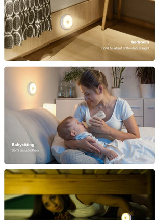 USB Rechargeable PIR Motion Sensor LED Night Light