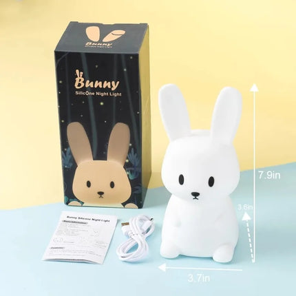 Cute Rabbit Touch Sensor LED Night Light — Soft Glow Bedside Light