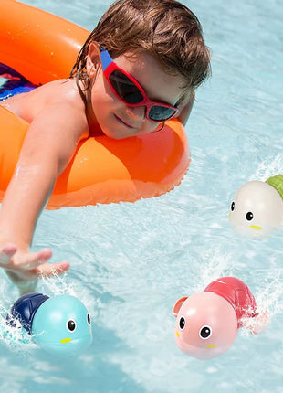 Baby Bath Toys – Wind-Up Whale &amp; Turtle Swimming Set
