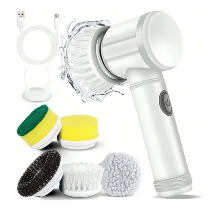Rechargeable ergonomic handle Electric Spin Scrubber — Easy-Clean