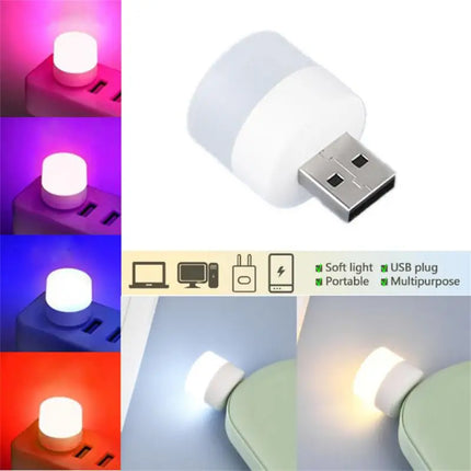 USB Rechargeable PIR Motion Sensor LED Night Light — Soft Glow Bed