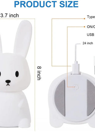 Cute Rabbit Touch Sensor LED Night Light