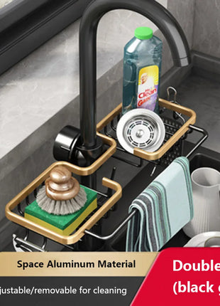 Luxury Space Aluminum Sink Organizer Rack