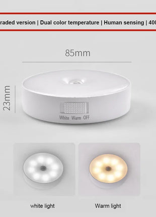 USB Rechargeable PIR Motion Sensor LED Night Light