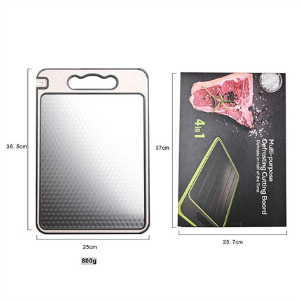 Stainless Steel Double-Sided Cutting Board