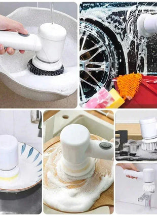 Rechargeable ergonomic handle Electric Spin Scrubber