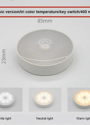USB Rechargeable PIR Motion Sensor LED Night Light