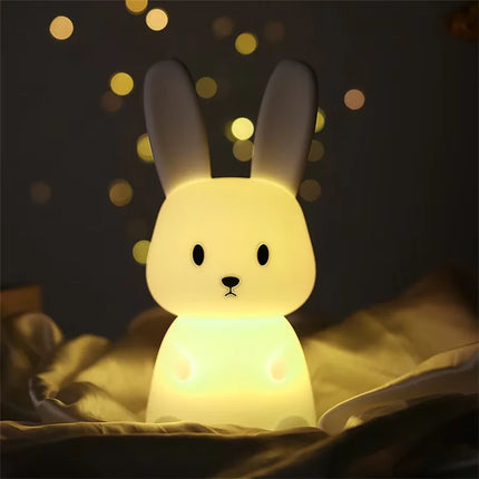 Cute Rabbit Touch Sensor LED Night Light — Soft Glow Bedside Light