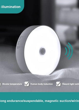 USB Rechargeable PIR Motion Sensor LED Night Light
