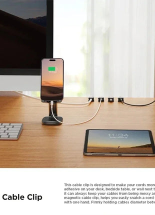 Magnetic Cable Clip Holder - one-hand magnetic clamp