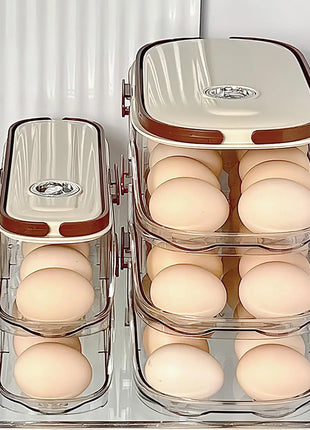 Egg Holder for Refrigerator Automatic Rolling