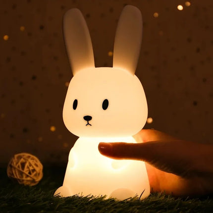 Cute Rabbit Touch Sensor LED Night Light — Soft Glow Bedside Light