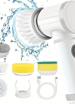 Rechargeable ergonomic handle Electric Spin Scrubber