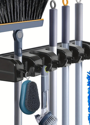 Multi-Functional Mop & Broom Organizer Rack