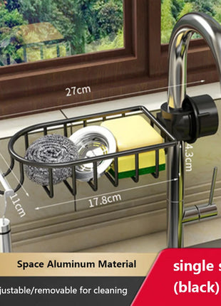 Luxury Space Aluminum Sink Organizer Rack