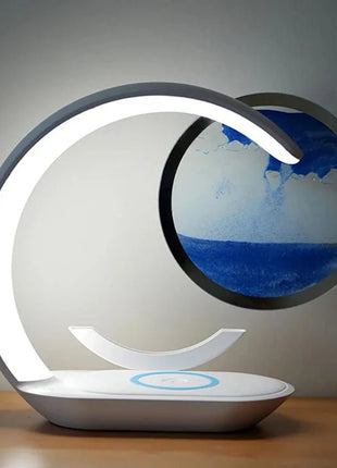 Rechargeable Glass Sand Art Table Lamp