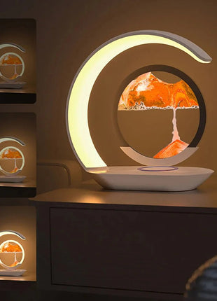 Rechargeable Glass Sand Art Table Lamp