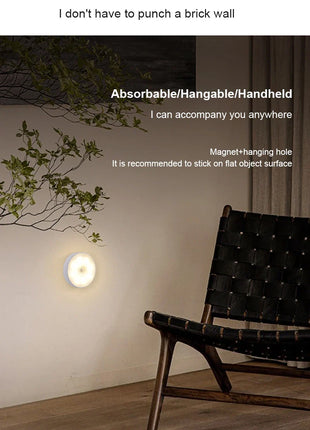 USB Rechargeable PIR Motion Sensor LED Night Light