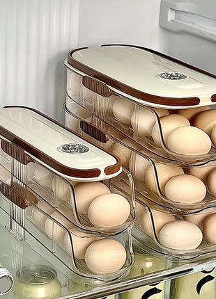 Egg Holder for Refrigerator Automatic Rolling