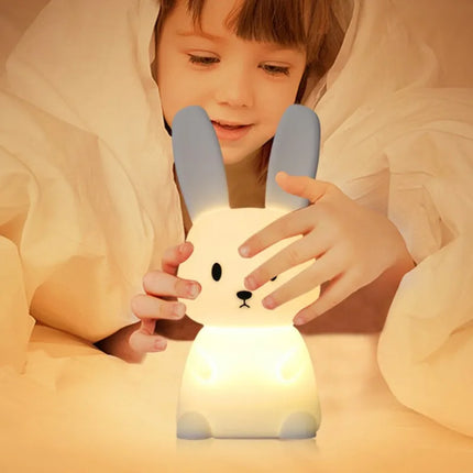 Cute Rabbit Touch Sensor LED Night Light — Soft Glow Bedside Light