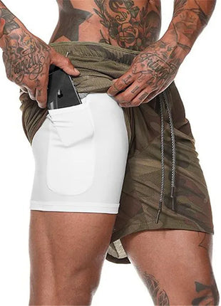 Men Workout Training Gym Fitness Shorts