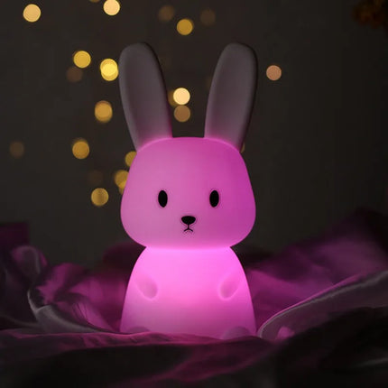 Cute Rabbit Touch Sensor LED Night Light — Soft Glow Bedside Light