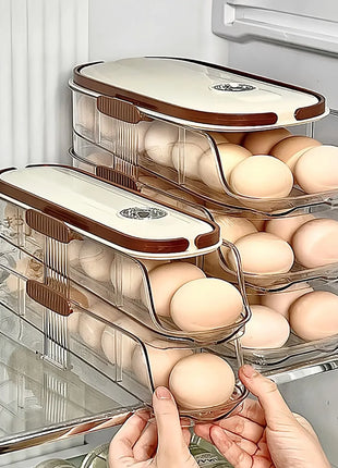 Egg Holder for Refrigerator Automatic Rolling