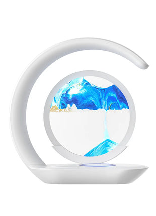 Rechargeable Glass Sand Art Table Lamp
