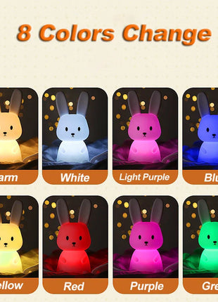 Cute Rabbit Touch Sensor LED Night Light