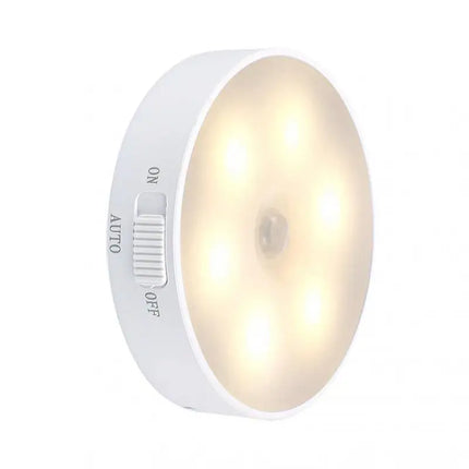 USB Rechargeable PIR Motion Sensor LED Night Light — Soft Glow Bed