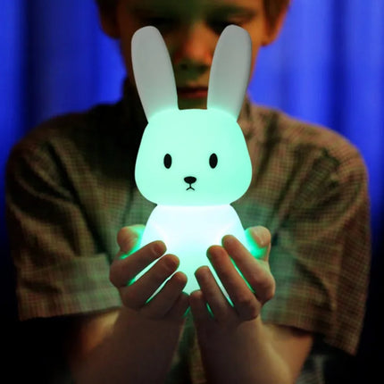 Cute Rabbit Touch Sensor LED Night Light — Soft Glow Bedside Light