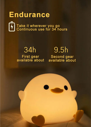 LED Night light Cute Duck Lamp