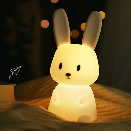 Cute Rabbit Touch Sensor LED Night Light — Soft Glow Bedside Light