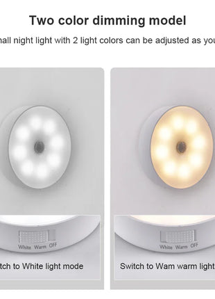 USB Rechargeable PIR Motion Sensor LED Night Light