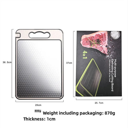 Stainless Steel Double-Sided Cutting Board