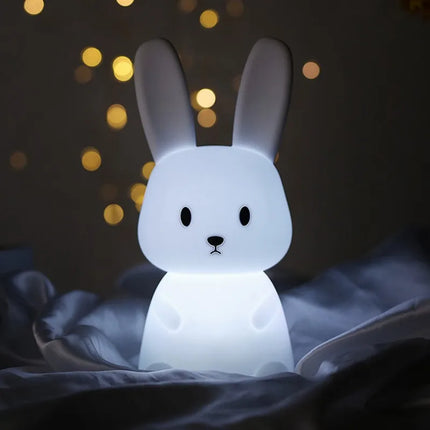 Cute Rabbit Touch Sensor LED Night Light — Soft Glow Bedside Light