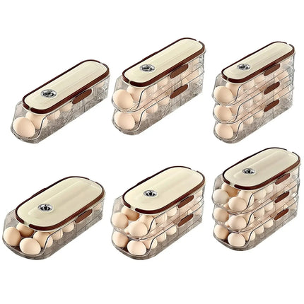 Egg Holder for Refrigerator Automatic Rolling
