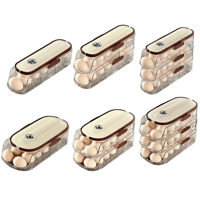 Egg Holder for Refrigerator Automatic Rolling