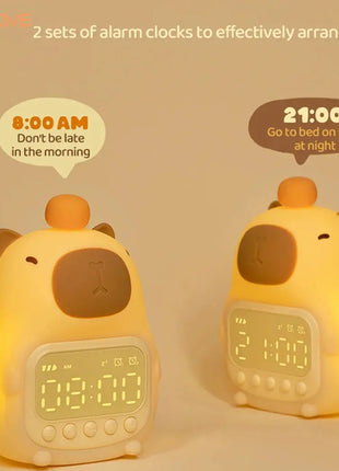 Capybara LED Night Light Alarm Clock