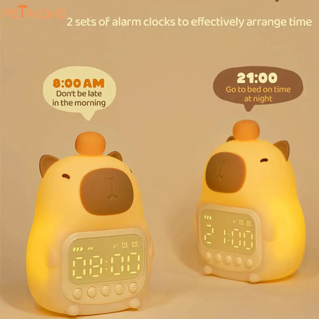 Capybara LED Night Light Alarm Clock